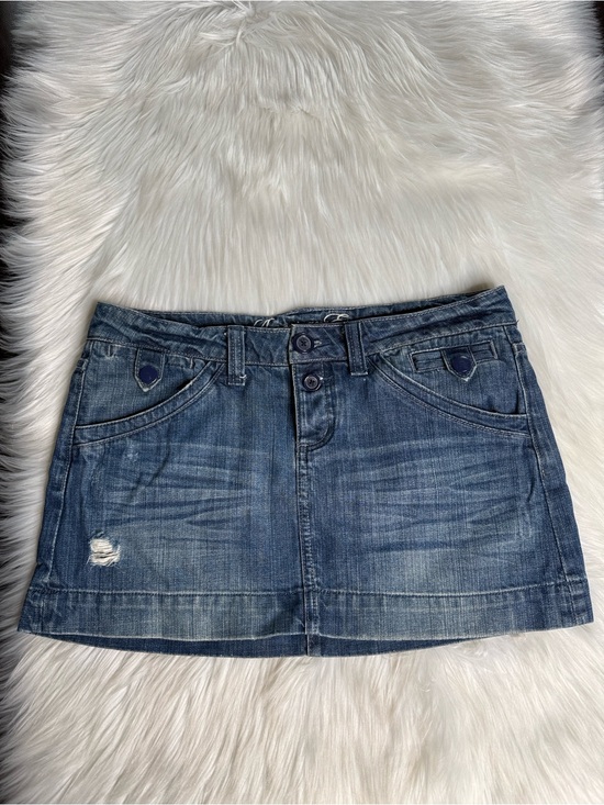 American Eagle Outfitters Dresses & Skirts - American Eagle Faded Y2K Grunge Denim Mini Skirt